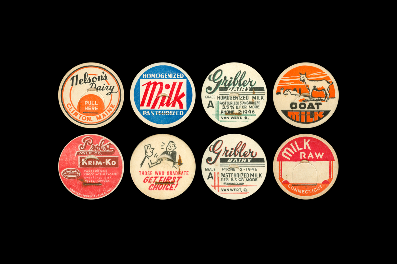 Mid-century milk cap 24 from the Vernacular Circles archive