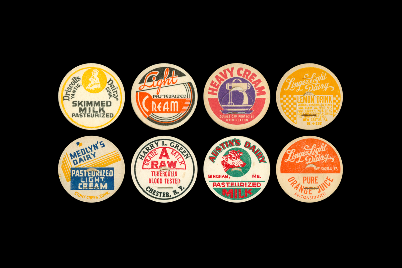Mid-century milk cap 20 from the Vernacular Circles archive