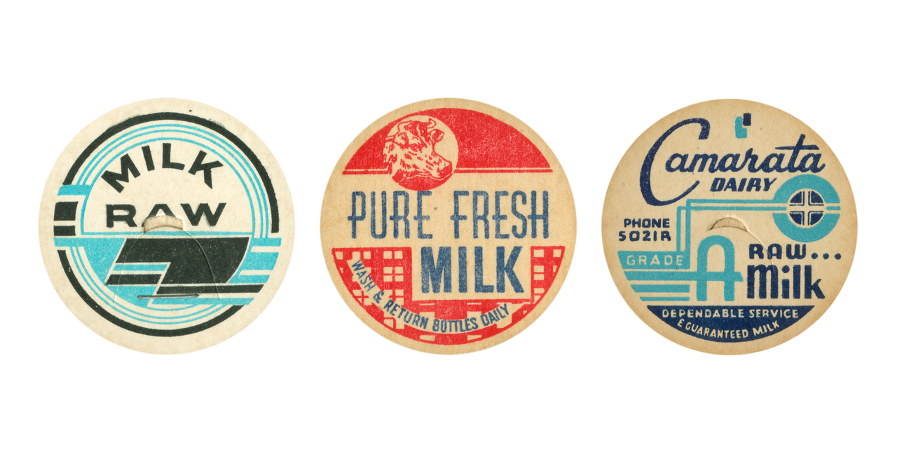 Mid-century milk cap 3 from the Vernacular Circles archive